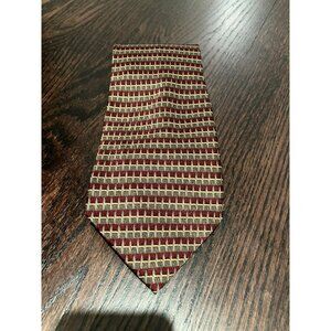 Nino Mori Men's Patterned Necktie, Burgundy Multi, One Size